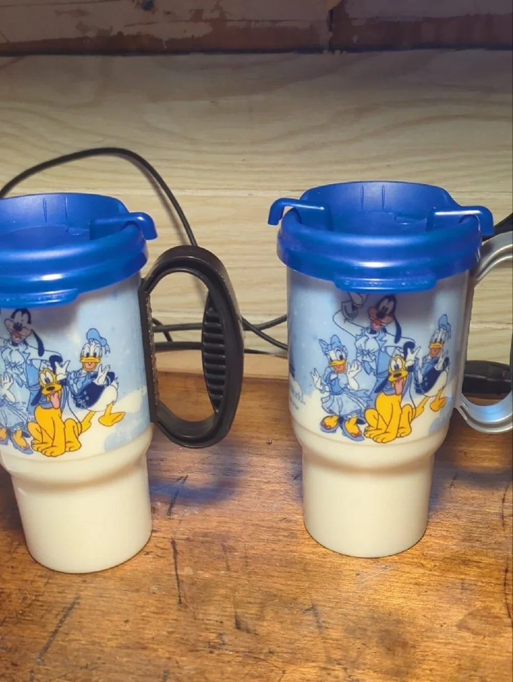 Disney Blue Mickey & Minnie Winter Travel Mugs (Pair)